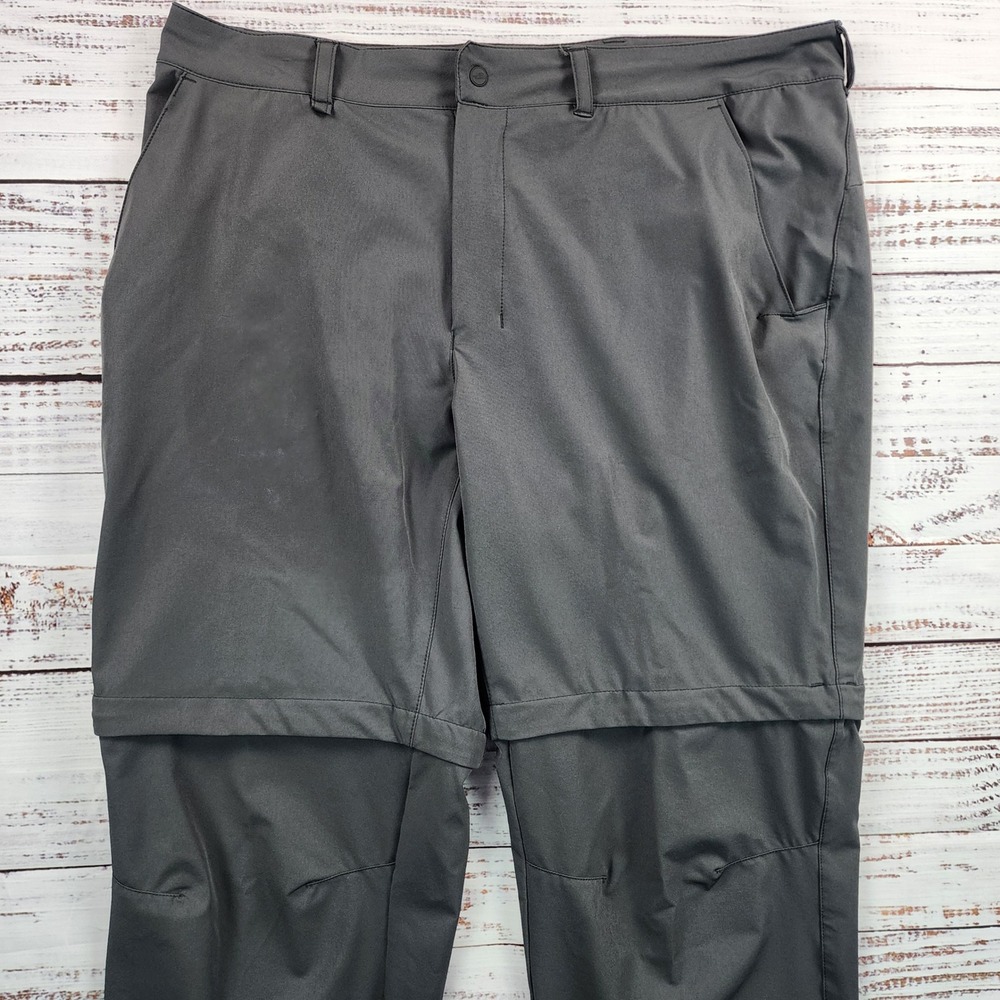 The North Face Paramount Trail Convertible Pants 40x32 Grey Zip Off A7WZD